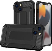 LuxeBass Hoesje geschikt voor Apple iPhone 14 - Zwart - Armor case