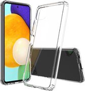 LuxeBass Siliconen hoesje geschikt voor Samsung Galaxy A22 5G - Transparant - Antishock - Bumper case - telefoonhoes - gsm hoes - telefoonhoesje
