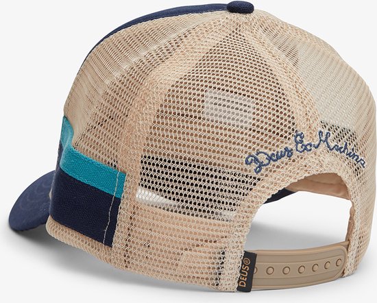DEUS Woven Pill Trucker Navy - Taille unique - Casquette Trucker - Casquette Homme - Casquette Femme
