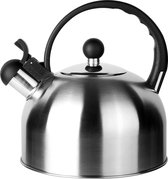 Bouilloire bouilloire 2,5 litres en acier inoxydable de haute qualité bouilloire à induction avec sifflement, adaptée à tous les types de cuisinières, bouilloire à sifflet classique