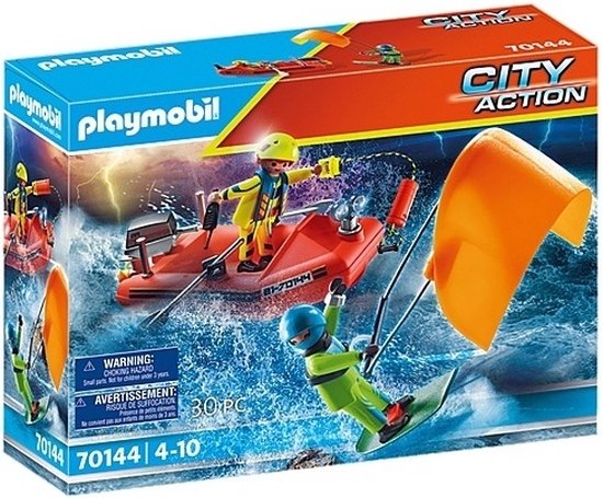 PLAYMOBIL City Action Redding op zee: kitesurfersredding met boot - 70144 |  bol.com