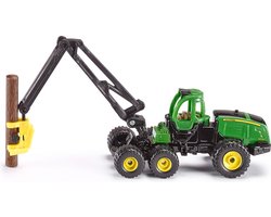 foto van SIKU 1652, John Deere Harvester met Boomstammen, metaal/kunststof