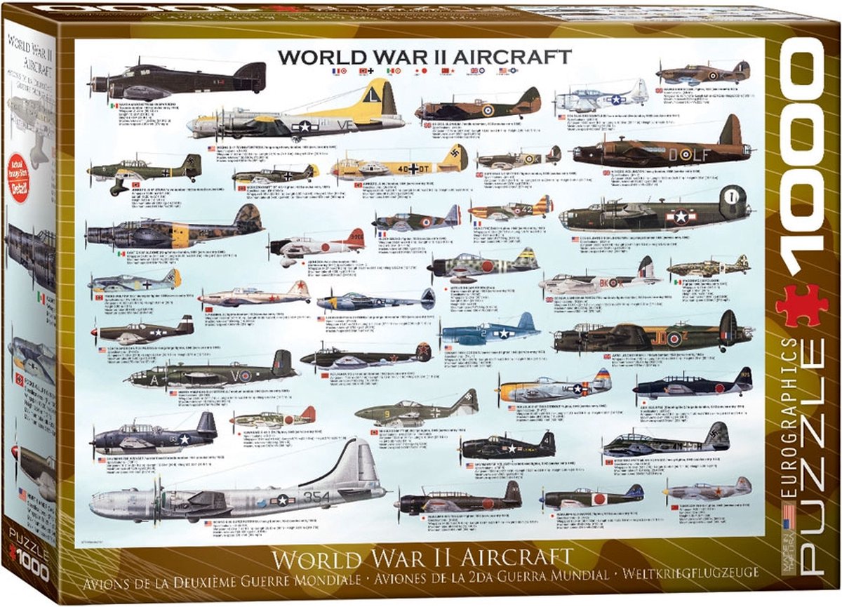 World War II Aircraft Puzzel (1000 stukjes)