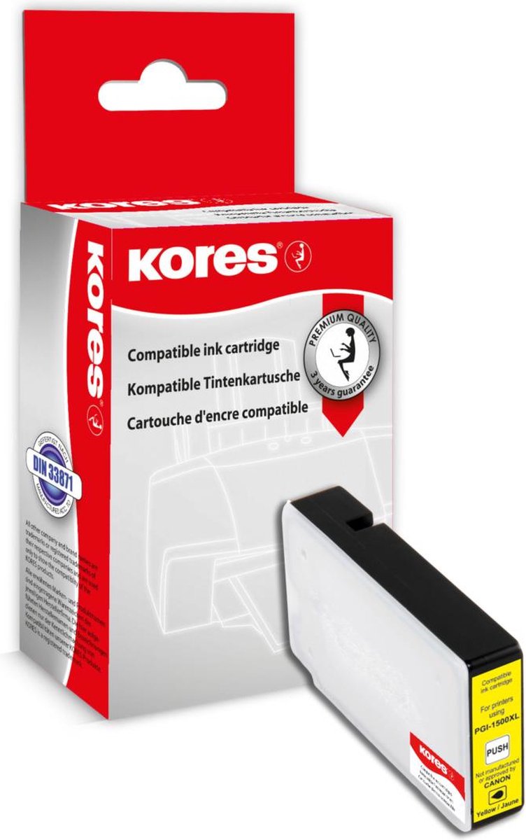 Kores G1564Y inktcartridge 1 stuk(s) Compatibel Geel
