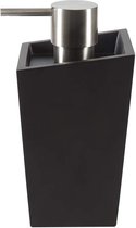 Zeep Dispenser Yoshi | met RVS pomp | Dispenser voor lege regels | polyhars | 350ml | Duurzaam en robuust | Zwart