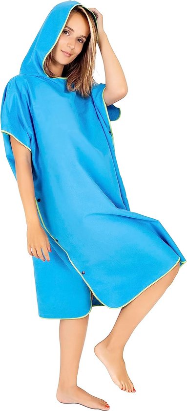Zorplex Badponcho – Sneldrogende Surfponcho Van Microvezel Met Capuchon, Ultralicht, Perfect Voor Strand, Zwemmen En Omkleden In Het Openbaar