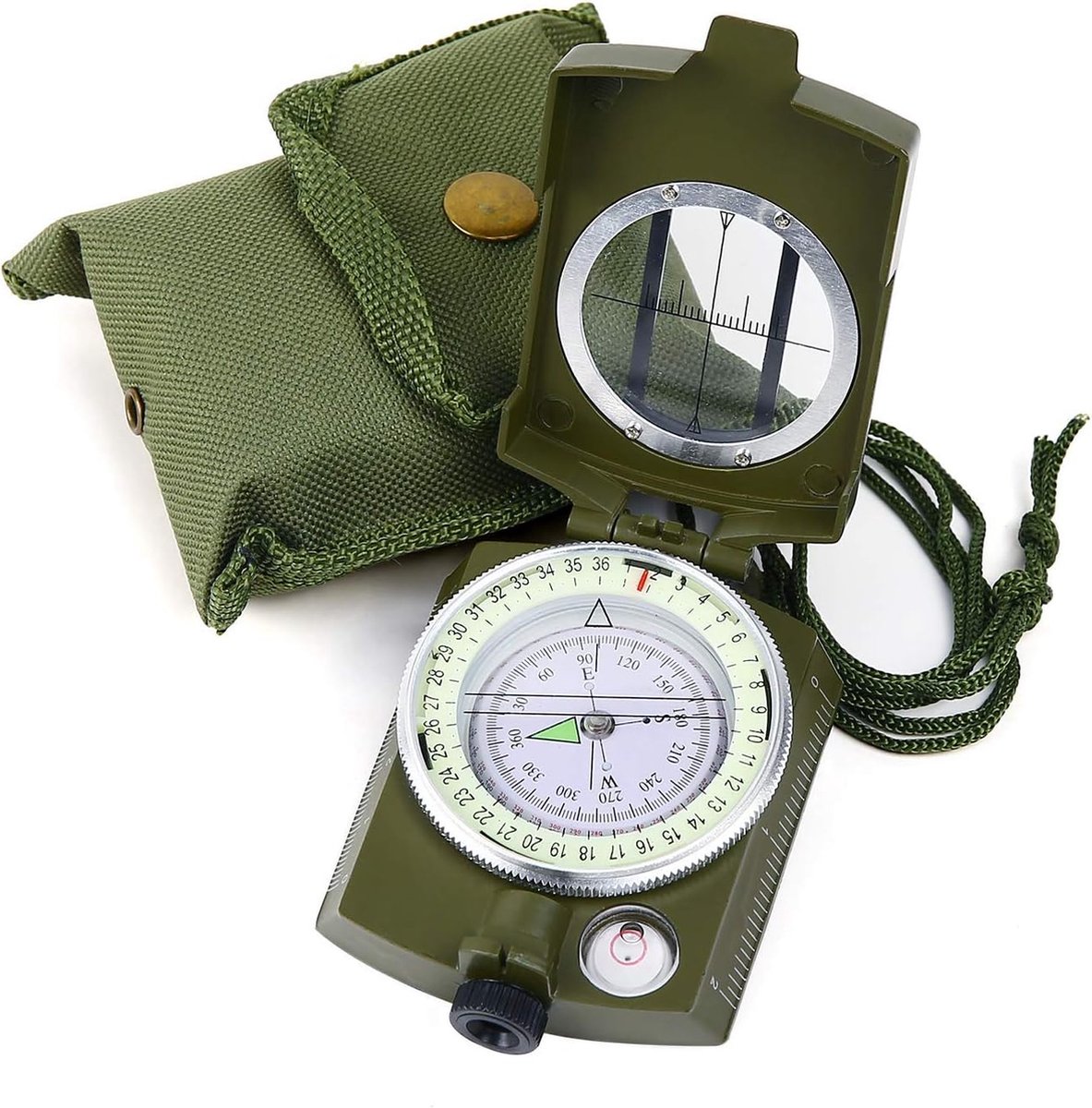 Compass Portable en Métal Boussole,Boussole étanche en Laiton,Boussole de  Survie Fluorescente,Boussole Portable rétro