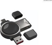 Kuulaa - Powerbank - Apple Watch – Zwart - Lader – USB-C - USB-A - Apple Watch Oplader - Draadloze Snellader – 3 Watt - Sleutelhanger