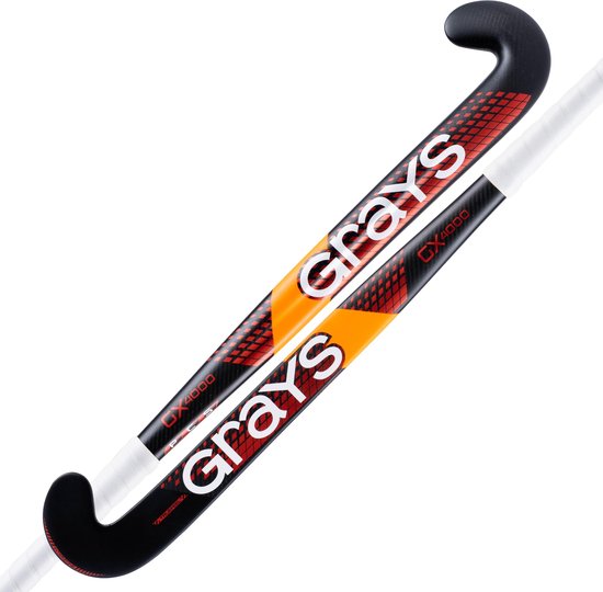Grays composiet hockeystick GX4000 Midbow Sen Stk Zwart / Rood - maat 37.5L