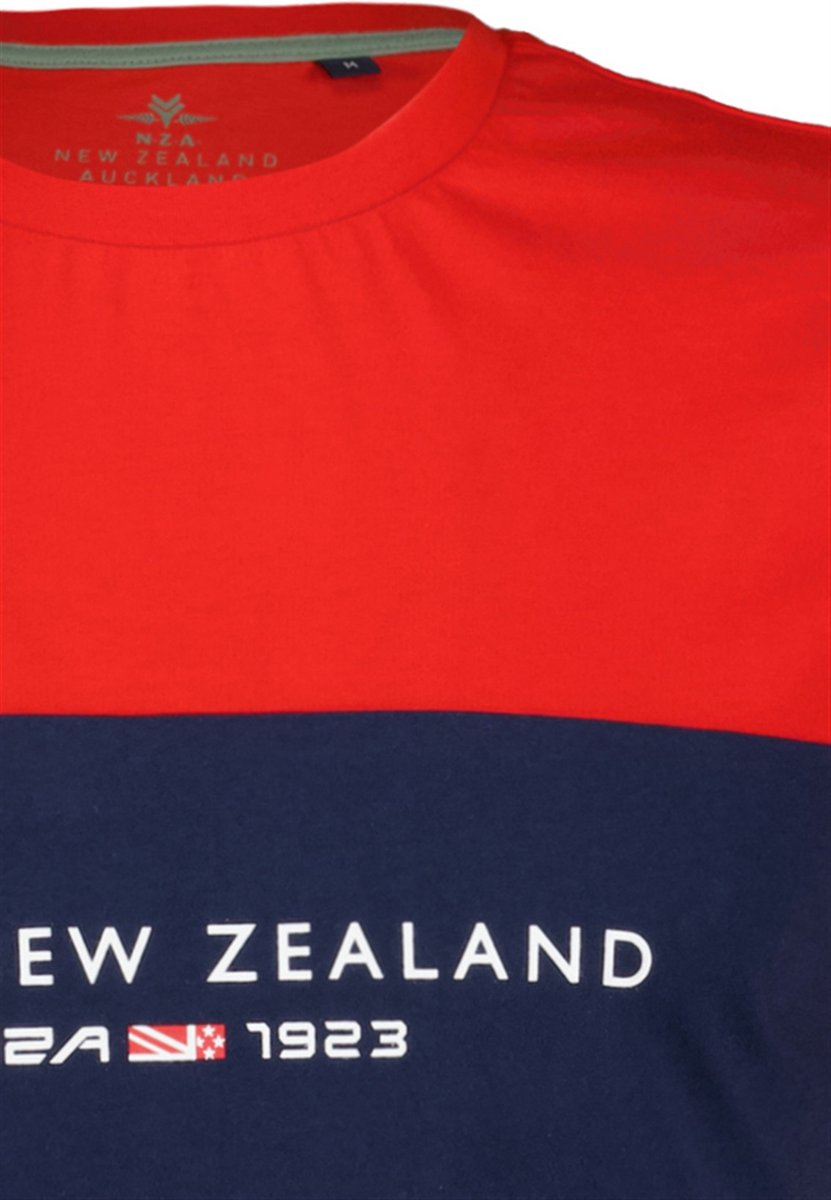 NZA New Zealand Auckland Korte mouw T-shirt - 23CN709 Lanthe Rood (Maat: XXL)
