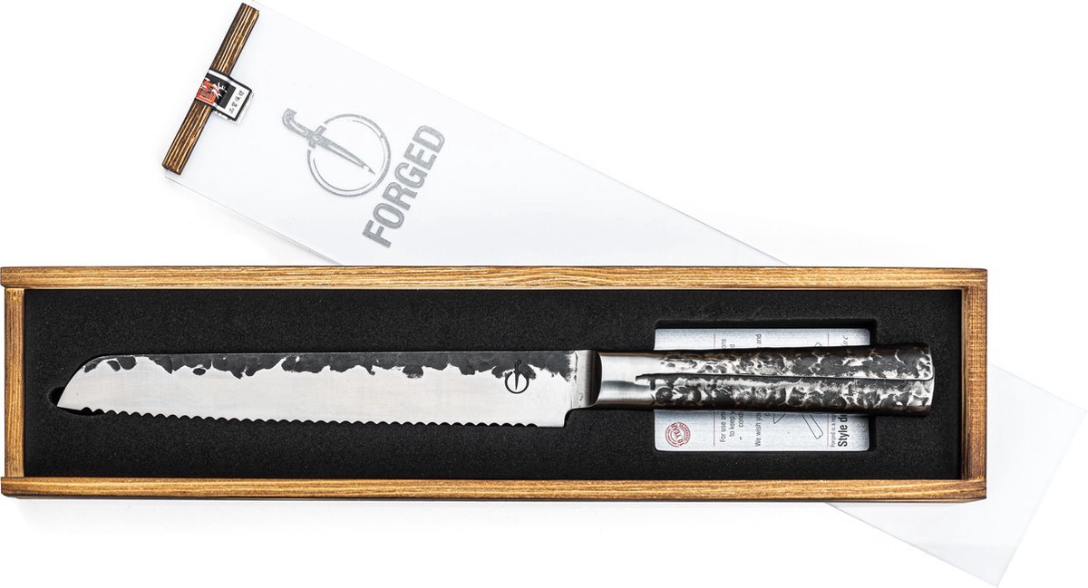 Forged Intense Broodmes 20cm - RVS - In Houten Giftbox