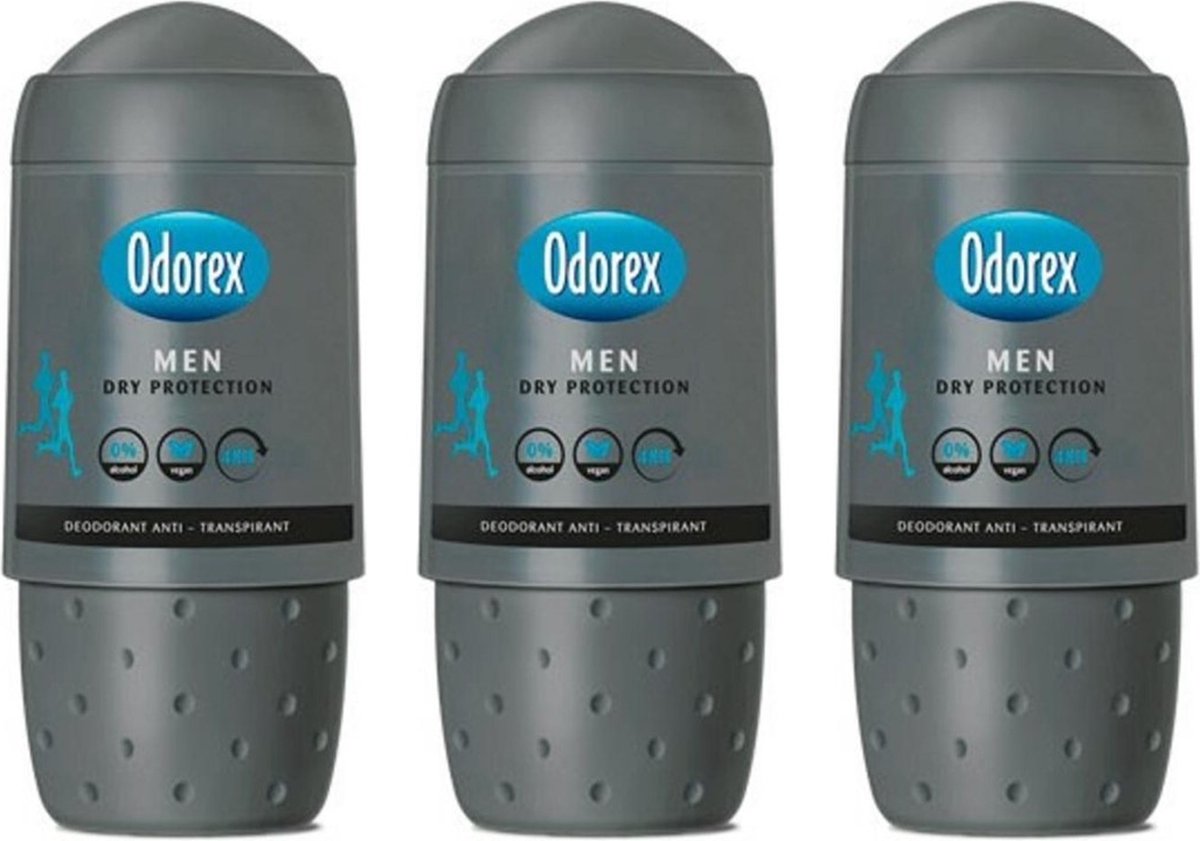 Goedkoopste Odorex Deo Roller Men – Dry Protection - 3 x 50 ml