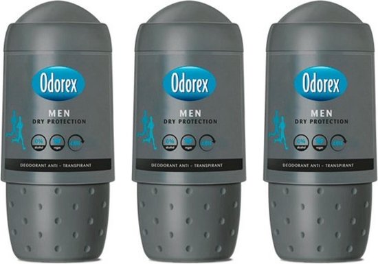 Odorex Deo Roller Men – Dry Protection - 3 x 50 ml