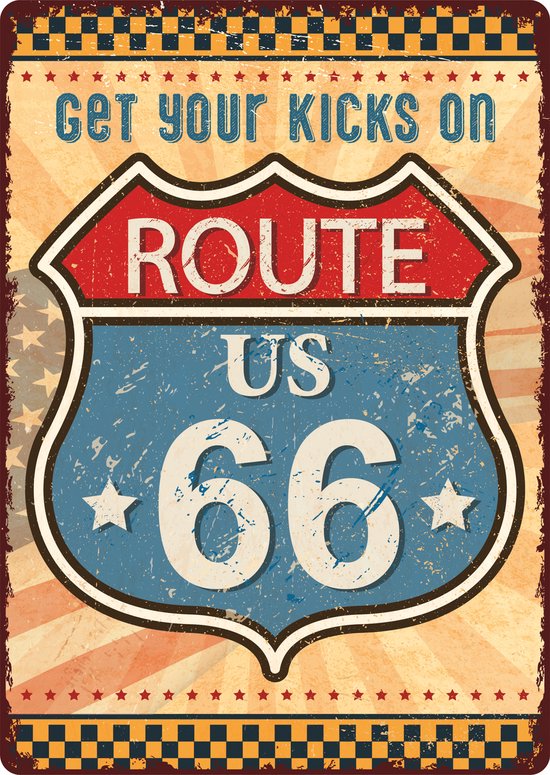 Bord Blik Route 66 (v)