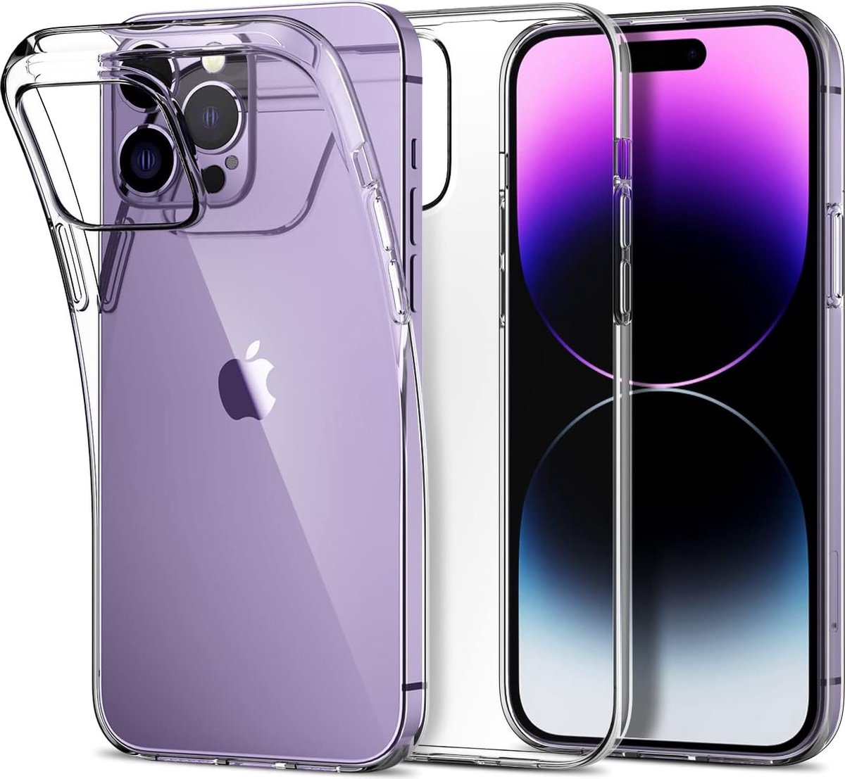 Casemania Hoesje Geschikt voor Apple iPhone 15 Pro - Transparant - Siliconen Back Cover