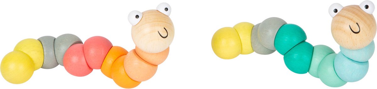 Small Foot - Houten Motoriek Rups Pastel — afbeelding 2