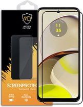 Motorola Moto G14 Screenprotector - MobyDefend Gehard Glas Screensaver - Zwarte Randen - Glasplaatje Geschikt Voor Motorola Moto G14