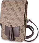 Guess Collection 7 inch Telefoontas - Bruin - 4G Wallet Bag - GUWBSQGBE