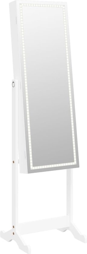 VidaXL Sieradenkast met spiegel LED-verlichting vrijstaand