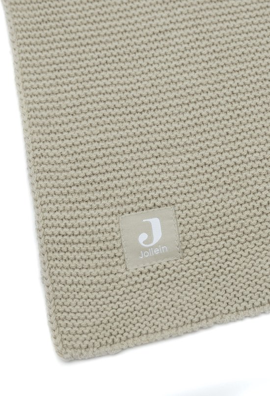 Jollein - Deken Ledikant 100x150cm Basic Knit - Dekentje Baby - Olive Green van Jollein — afbeelding 2