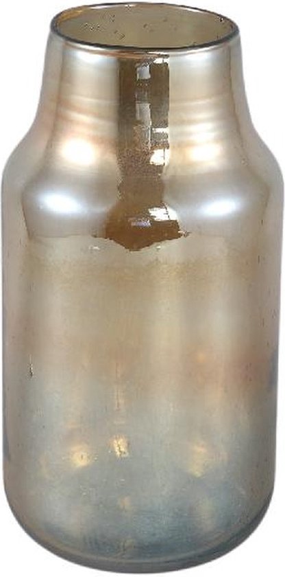 PTMD Vase Amaira - 16x16x31 cm - Glas - Oranje