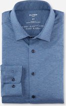 OLYMP 24/7 modern fit overhemd - mouwlengte 7 - tricot - lichtblauw - Strijkvriendelijk - Boordmaat: 38