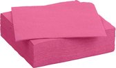 Color Party diner/feest servetten - 30x - fuchsia roze - 38 x 38 cm - papier - 3-laags