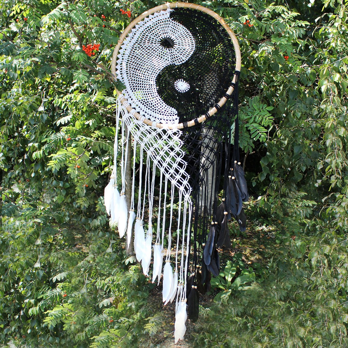 Ancient Wisdom Bali Dreamcatchers - Ying Yang Extra Large multicolor