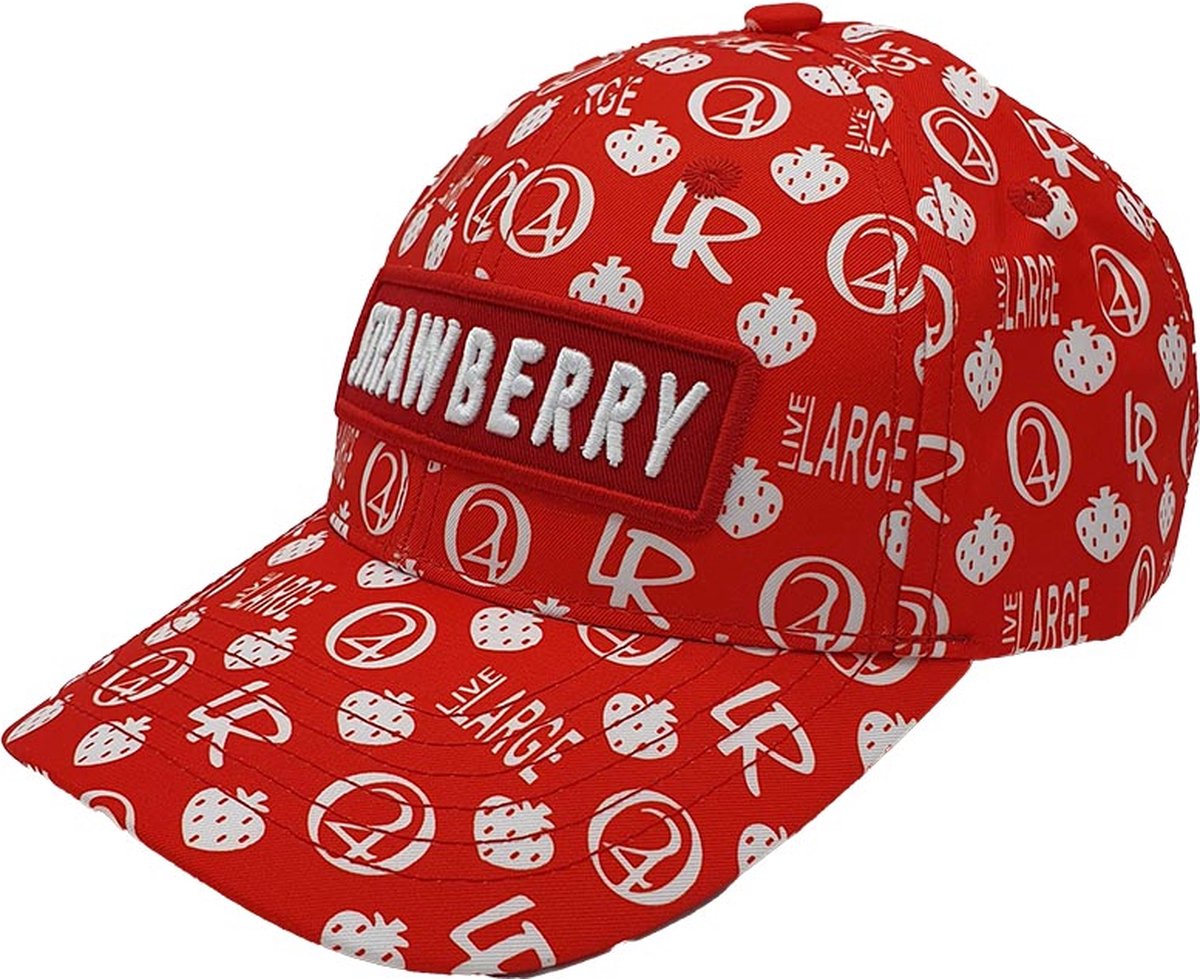 Lauren Rose - Strawberry 420 Haze - Strapback - One Size - Allover print - Rood - White