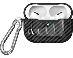 Shieldcase Black Stripe Case - beschermhoes geschikt voor Airpods Pro / 2 Pro Case - hoesje met carbon print - zwart