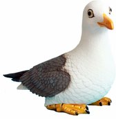 Decoratie Tuin/huis beeldje vogel - zeemeeuw - polystone - H25 cm - Maritiem - Vogels beelden