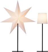 Star Trading tafellamp 'Frozen' met verwisselbare kap, wit, 76cm/55cm