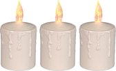 Star Trading LED-kaarsen set van 3 | LED-kaars |LED-kaarsen buiten | Kaarsen decoratie | Decoratieve kaarsen | elektrische kaarsen | Kaarsen LED | LED-kaars buiten | buitenkaars | buitenkaarsen | Kaarsen beige