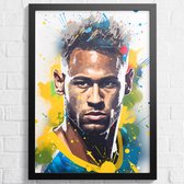 Neymar Poster - Voetbal Poster - Sport - Graffiti Art - Posters Geschikt om in te lijsten - 43,2 x 61 cm (A2+) - Voetbal Cadeau