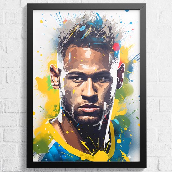 Poster Neymar - Poster de Voetbal - Sport - Graffiti Art - Convient pour encadrer - 43,2 x 61 cm (A2+)