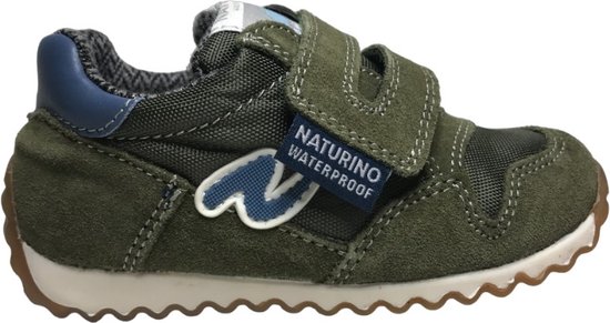 Naturino Waterproof - Sammy - Mt 27 - velcro blauwe logo warme sportieve lederen sneakers - groen