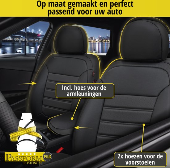 Housse de siège auto Robusto sur mesure pour VW T-Roc (A11) 07/2017-Aujourd'hui, 2 housses de siège simples pour sièges standards