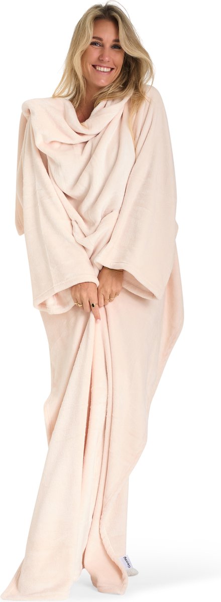 Geasy Fleece Deken met MOUWEN - Plaid met mouwen en Handige buidelzak - 135 X 180 - Beige - Plaid met mouwen - Fleece deken - Fleece plaid - Fleece - Deken - Hoodie deken - Plaid - Hoodie blanket - Fleecedeken — cadeau in Wonen & Interieur - foto 7