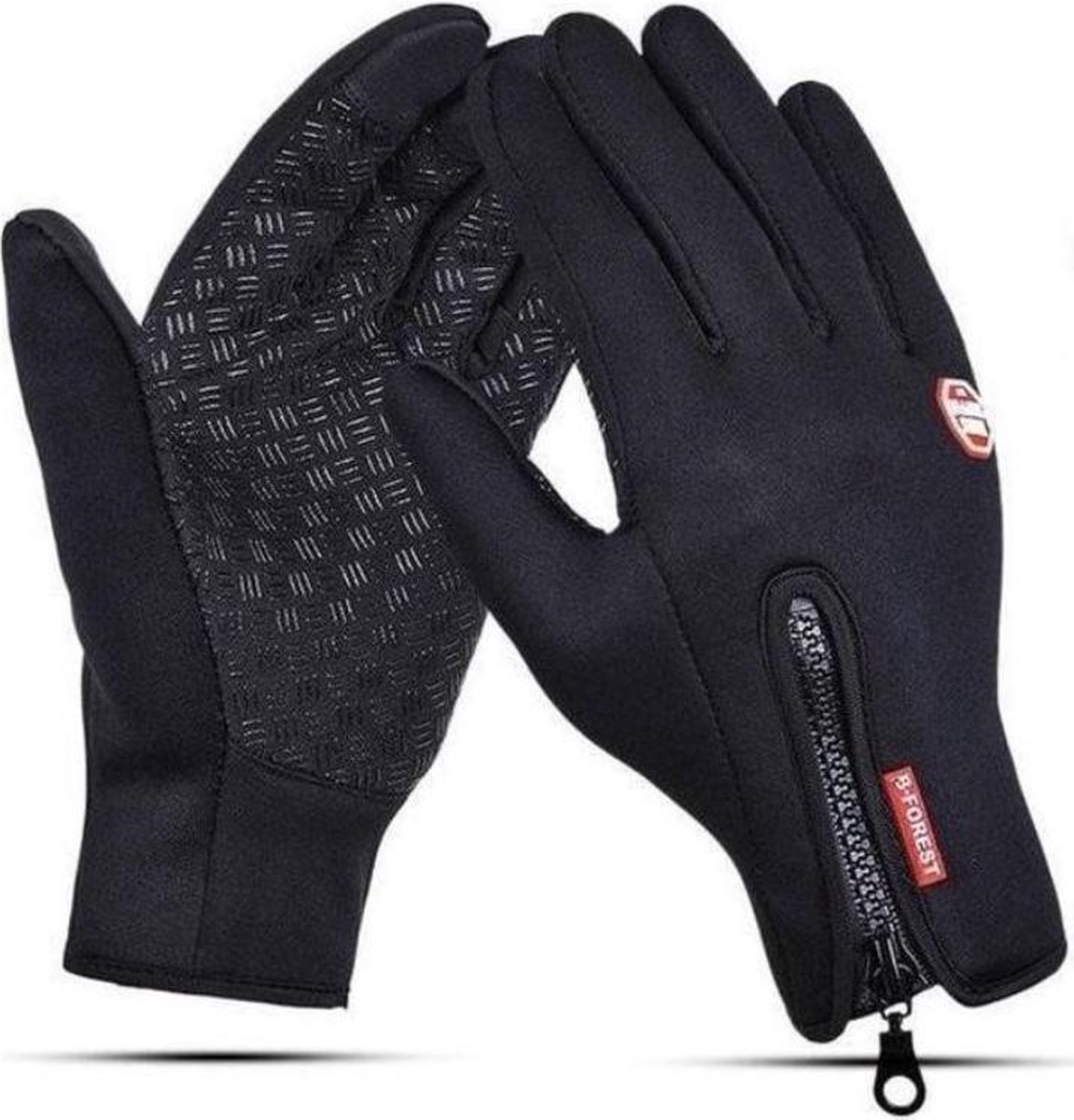 FEDEC Touchscreen Handschoenen - Waterdicht - Winddicht - Fleece - Zwart - Maat M