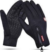 FEDEC Touchscreen Handschoenen - Waterdicht - Winddicht - Fleece - Zwart - Maat M