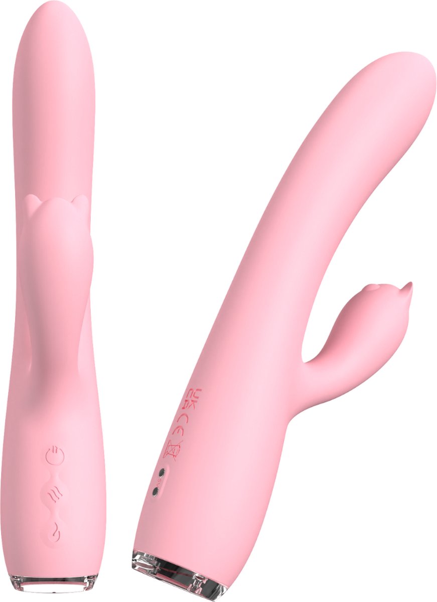 BLUSSERS® Vibrator Voor Beginners Clitoris en G-Spot Stimulatie met Warmteregelaar- Roze