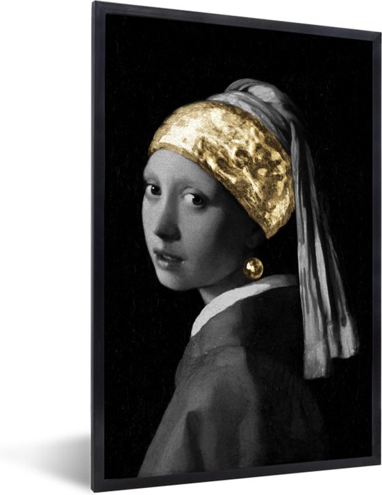 Meisje met de parel - Johannes Vermeer - Goud