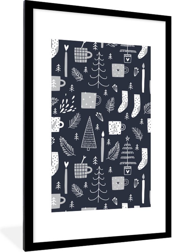 Patron pour enfants avec chaussettes et mugs et autres trucs d'hiver 80x120 cm