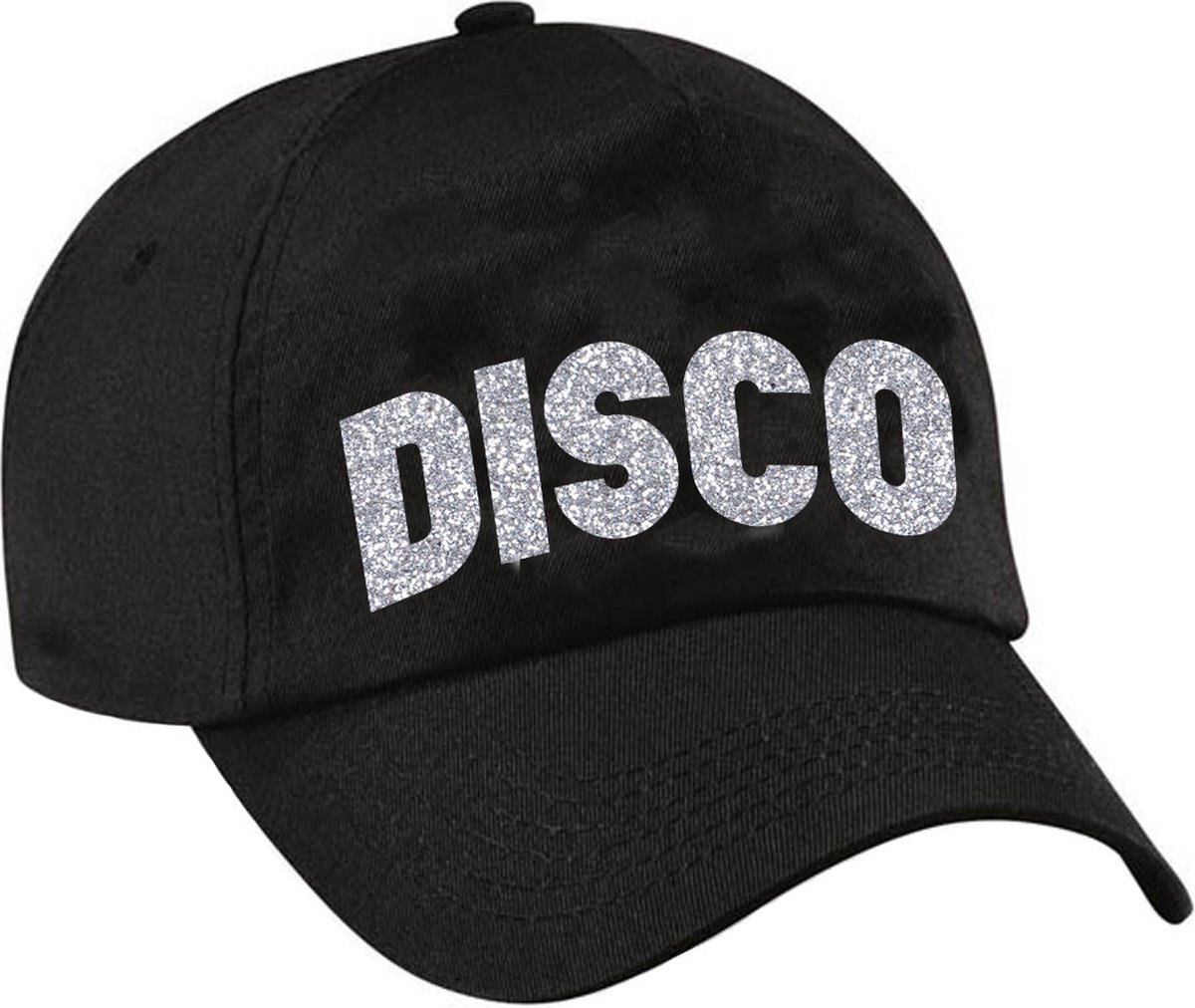 Casquette / casquette DISCO noir avec imprimé argenté pour femme et homme -  Casquette