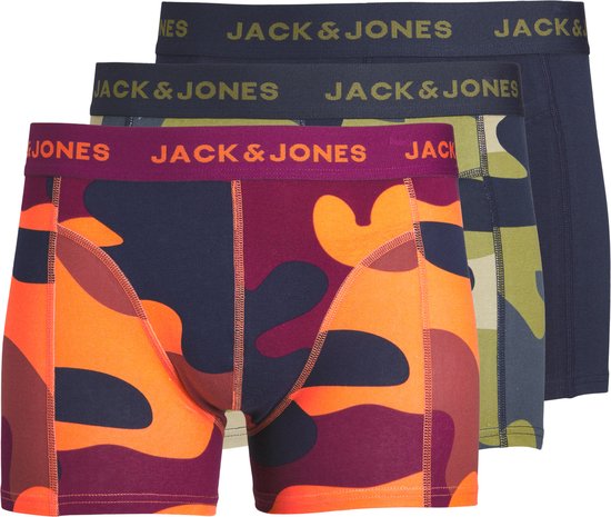 Jack&Jones Heren Camouflage Trunks 3 Pack Olive Branch L