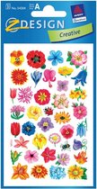 Bloemen deco kinder/hobby stickers - 3x vellen