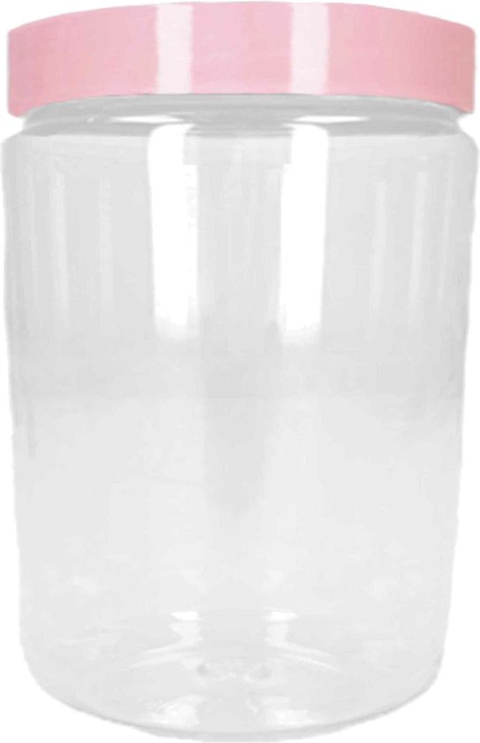 Forte Plastics Voorraadpot/bewaarpot 600 ml kunststof oud roze B10 x H12 cm bol