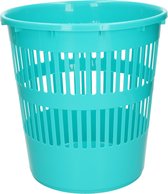 Plasticforte Afvalbak/vuilnisbak/kantoor prullenbak - plastic - blauw - 28 cm