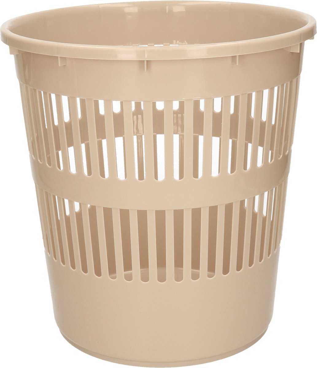 Goedkoopste Plasticforte Afvalemmer - 10 liter - 28 cm - kunststof - taupe - prullenmand