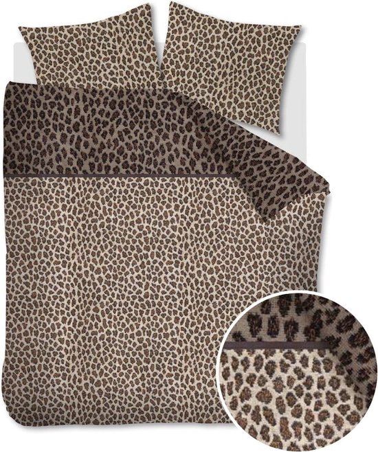 Riviera Maison Cheetah dekbedovertrek - Eenpersoons - 140x200/220 - Bruin